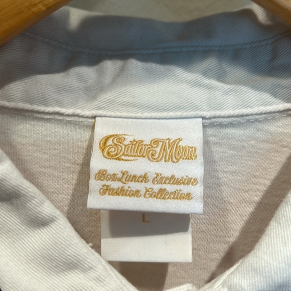 SAILOR MOON BoxLunch Rugby Shirt Long Sleeve Embroidered Anime Cotton Large - Picture 3 of 8